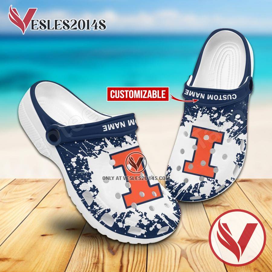 Gies College of Business – University of Illinois Crocs Classic Clogs, Unique Footwear For Fans - Vesles2014S