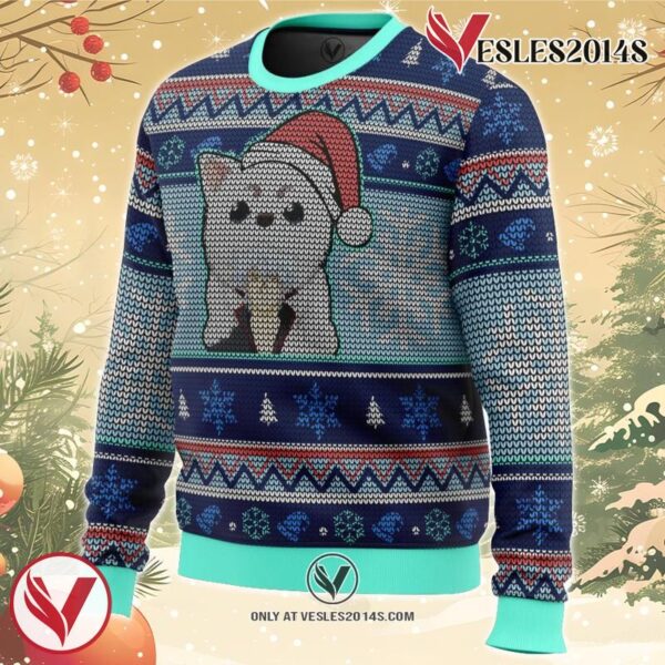 Gintama Gintoki and Sadaharu Ugly Christmas Sweater, Unique Christmas Gift For Fans - Vesles2014S 1