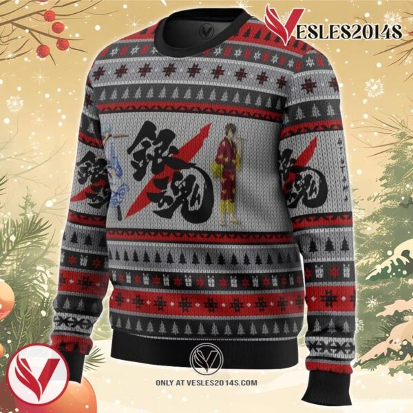 Gintama Shinsuke and Gintoki Ugly Christmas Sweater, Unique Christmas Gift For Fans - Vesles2014S 1