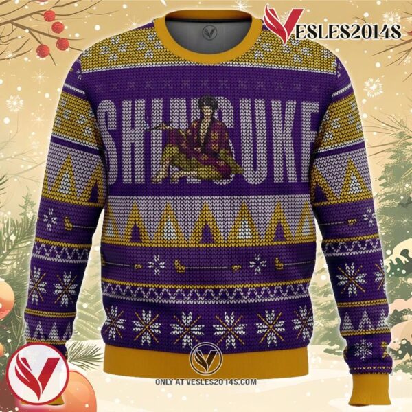 Gintama Smokin Shinsuke Ugly Christmas Sweater, Unique Christmas Gift For Fans - Vesles2014S