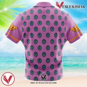 Giorno Giovanna Anime Jojo’s Bizarre Adventure Hawaiian Button Up Shirt, Perfect Gifts For Anime Lovers - Vesles2014S 1