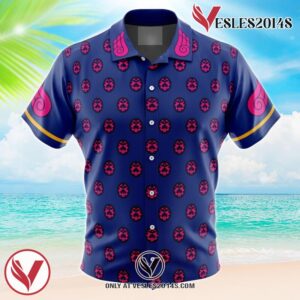 Giorno Giovanna Manga Jojo’s Bizarre Adventure Hawaiian Button Up Shirt, Perfect Gifts For Anime Lovers - Vesles2014S