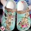 Giraffe Floral Clog Shoes, Unique Gift From  Vesles2014S
