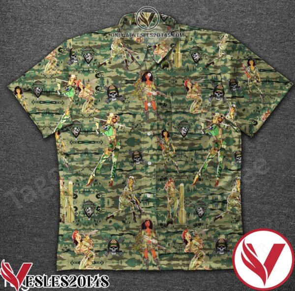Girl Veteran Camo Hawaiian Shirt, Unique Gifts For Friends - Vesles2014S 1