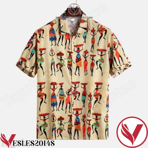 Girls With Simple Beauty Bowl Vase Ethnic Style Dance Funny Hawaiian Shirt, Unique Gifts For Friends - Vesles2014S 1