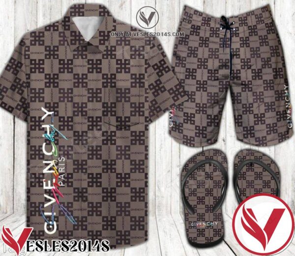 Givenchy Paris Combo Hawaiian Shirt, Beach Shorts And Flip Flop, Unique Gifts For Friends - Vesles2014S 1