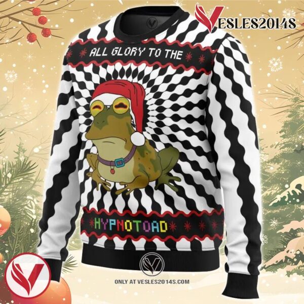 Glory To The Hypnotoad Ugly Christmas Sweater, Unique Christmas Gift For Fans - Vesles2014S 1