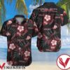 Gmc Red Tropical Floral Black Hawaiian Shirt, Unique Gifts For Friends - Vesles2014S 1