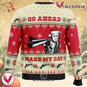 Go Ahead Make My Day Dirty Harry Ugly Christmas Sweater, Unique Christmas Gift For Fans - Vesles2014S 1