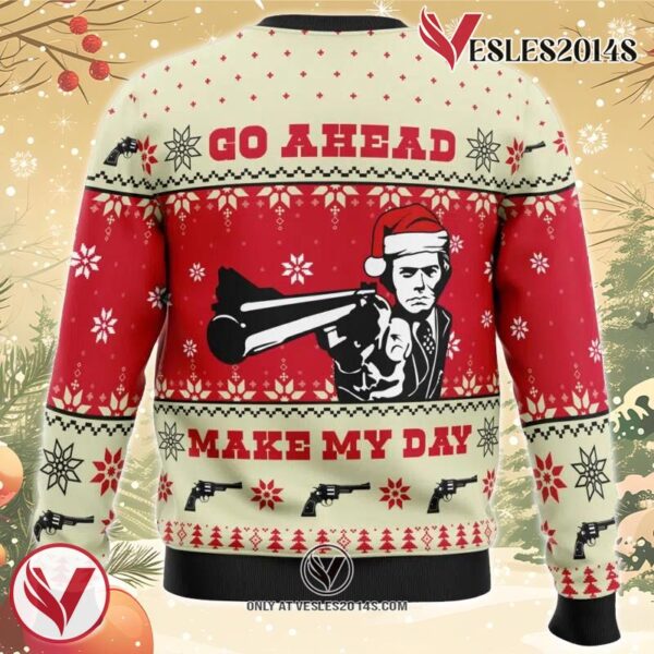 Go Ahead Make My Day Dirty Harry Ugly Christmas Sweater, Unique Christmas Gift For Fans - Vesles2014S 1