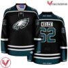 Go Eagles Jason Kelce Philadelphia Black  Crossover Hockey, Gift For Football Fans - Vesles2014S