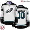 Go Eagles Philadelphia Customize White Hockey Jersey, Gift Ideas For Football Lovers - Vesles2014S