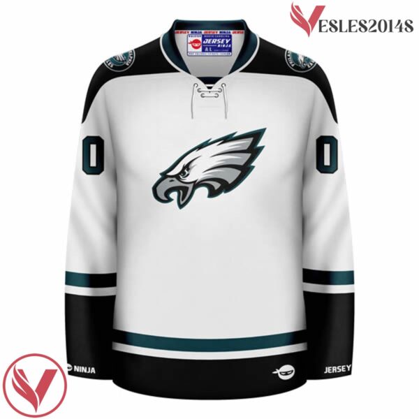 Go Eagles Philadelphia Customize White Hockey Jersey, Gift Ideas For Football Lovers - Vesles2014S 2