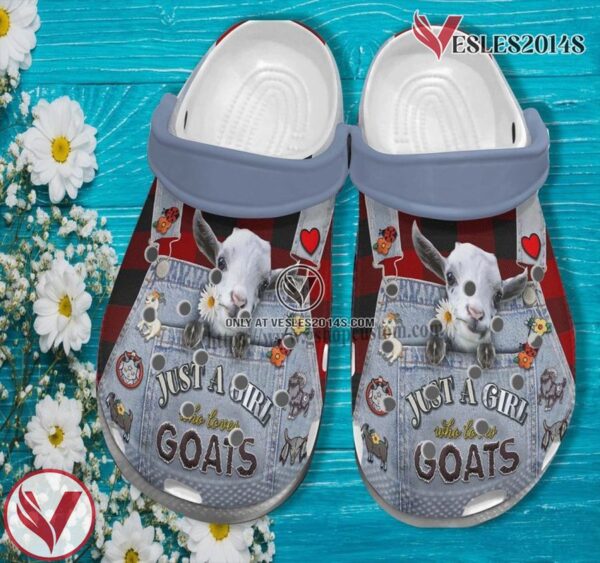Goats Girl Jean Bag Croc Shoes Grandaughter- Just A Girl Love Goats Shoes Croc Clogs Birthday Gift, Unique Gift From  Vesles2014S