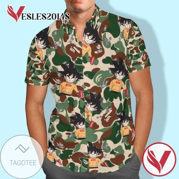 Goku Anime Manga Dragon Ball For men And Women Graphic Print Short Sleeve Hawaiian Casual Shirt Vesles2014S
