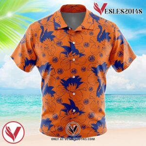 Goku Dragon Ball Z Hawaiian Button Up Shirt, Perfect Gifts For Anime Lovers - Vesles2014S