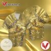 Golden Butterflies For Men And Women Graphic Print Short Sleeve Hawaiian Casual Shirt Vesles2014S