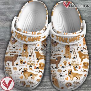 Golden Retriever Dogs Crocs Crocband Clogs Shoes Comfortable For Men Women and Kids, Unique Gift From  Vesles2014S 2