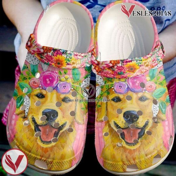 Golden Retriever Personalized Friend Classic Clogs Shoes, Unique Gift From  Vesles2014S