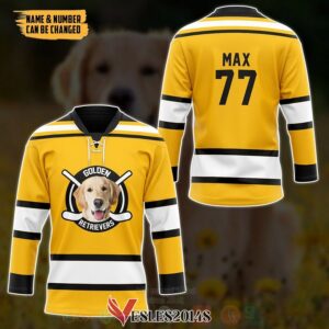 Golden Retrievers Dog Personalized Hockey Jersey, Trending Gifts For Fans - Vesles2014s 2