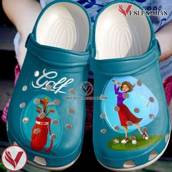 Golf Lady Clog Shoes, Unique Gift From  Vesles2014S