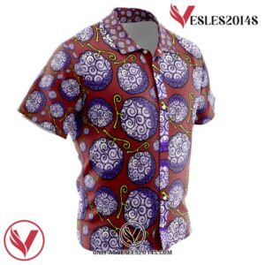 Gomu Gomu no Mi One Piece Hawaiian Button Up Shirt, Perfect Gifts For Anime Lovers - Vesles2014S 1