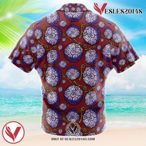 Gomu Gomu no Mi One Piece Hawaiian Button Up Shirt, Perfect Gifts For Anime Lovers - Vesles2014S 2