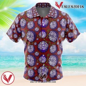Gomu Gomu no Mi One Piece Hawaiian Button Up Shirt, Perfect Gifts For Anime Lovers - Vesles2014S