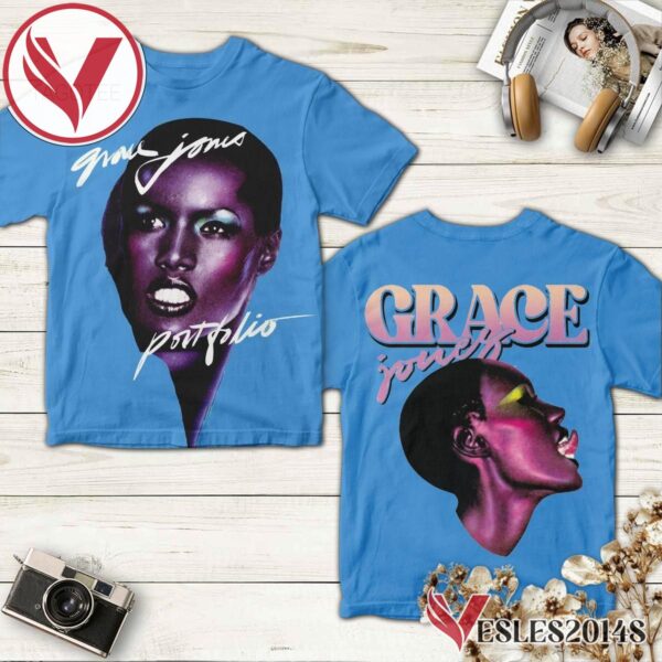 Grace Jones Portfolio Album Cover Shirt, Perfect Gifts For Music Lovers - Vesles2014S