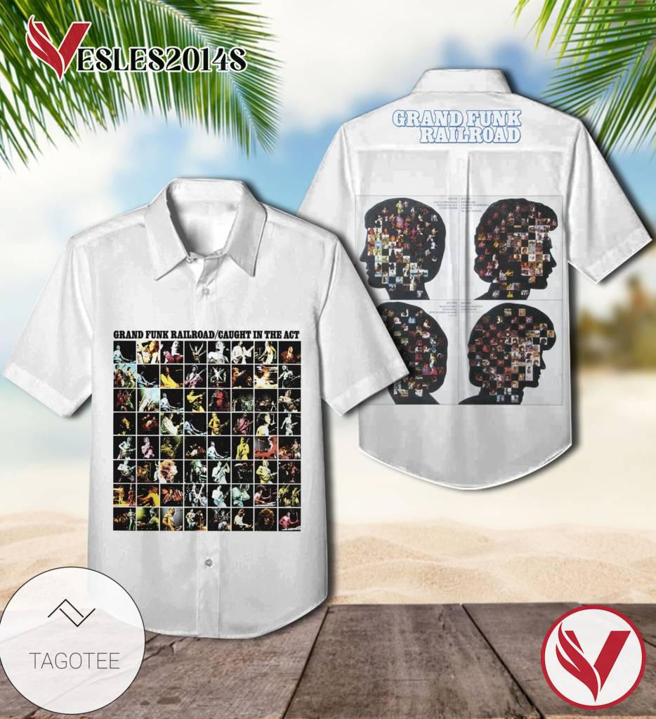 Grand Funk Railroad Caught In The Act Album Cover Hawaiian Shirt, Best Gift For Music Lovers Vesles2014S