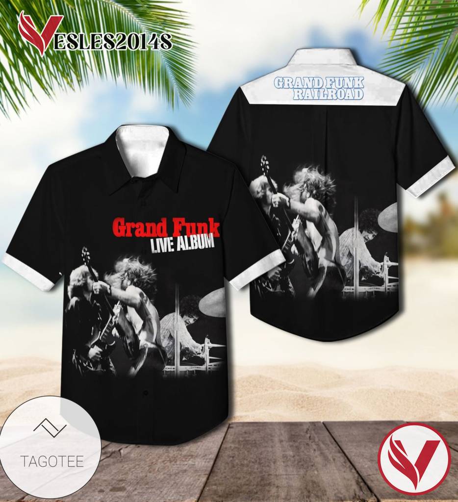 Grand Funk Railroad Live Album Cover Hawaiian Shirt, Best Gift For Music Lovers Vesles2014S