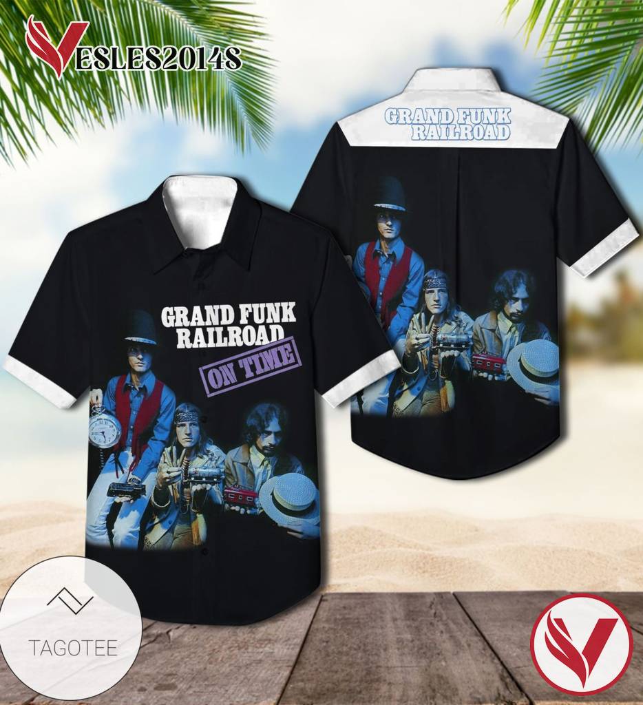 Grand Funk Railroad On Time Album Cover Hawaiian Shirt, Best Gift For Music Lovers Vesles2014S