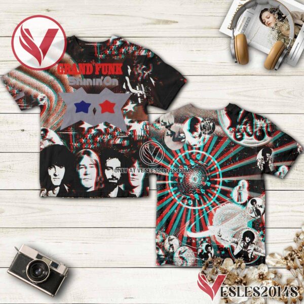 Grand Funk Railroad Shinin’ On Album Cover Shirt, Unique Gifts For Music Lovers - Vesles2014S