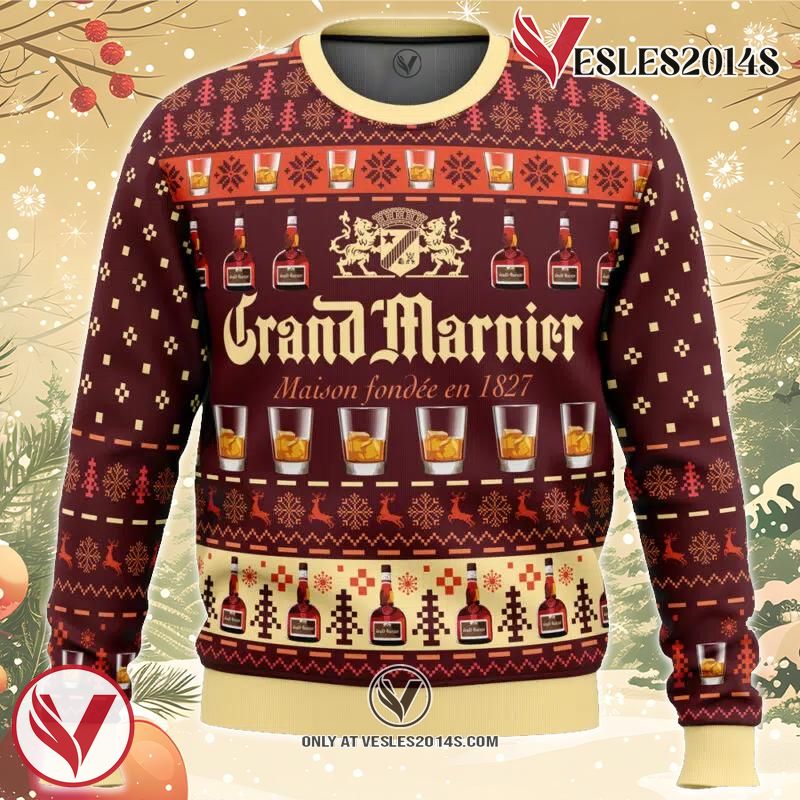Grand Marnier Ugly Christmas Sweater, Unique Christmas Gift For Fans - Vesles2014S