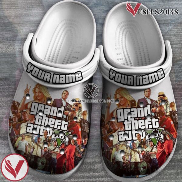 Grand Thef Auto 5 Game Crocs Crocband Clogs Shoes Comfortable For Men Women and Kids Style 1, Unique Gift From  Vesles2014S 2