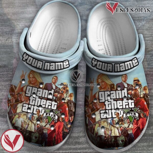 Grand Thef Auto 5 Game Crocs Crocband Clogs Shoes Comfortable For Men Women and Kids Style 2, Unique Gift From  Vesles2014S 2