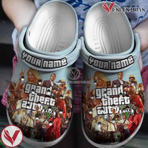 Grand Thef Auto 5 Game Crocs Crocband Clogs Shoes Comfortable For Men Women and Kids Style 2, Unique Gift From  Vesles2014S