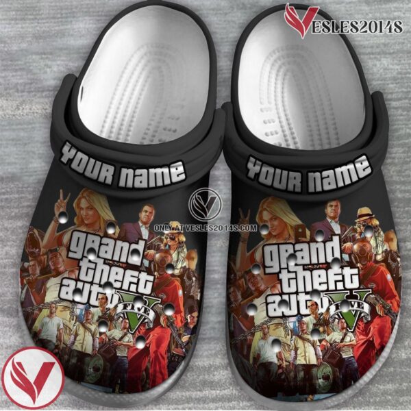 Grand Thef Auto 5 Game Crocs Crocband Clogs Shoes Comfortable For Men Women and Kids Style 3, Unique Gift From  Vesles2014S 2