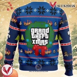 Grand Theft Xmas GTA Grand Theft Auto Ugly Christmas Sweater, Unique Christmas Gift For Fans - Vesles2014S 1