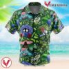 Grass Type Pokemon Pokemon Hawaiian Button Up Shirt, Perfect Gifts For Anime Lovers - Vesles2014S