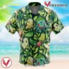 Grass Type Starters Pokemon Hawaiian Button Up Shirt, Perfect Gifts For Anime Lovers - Vesles2014S