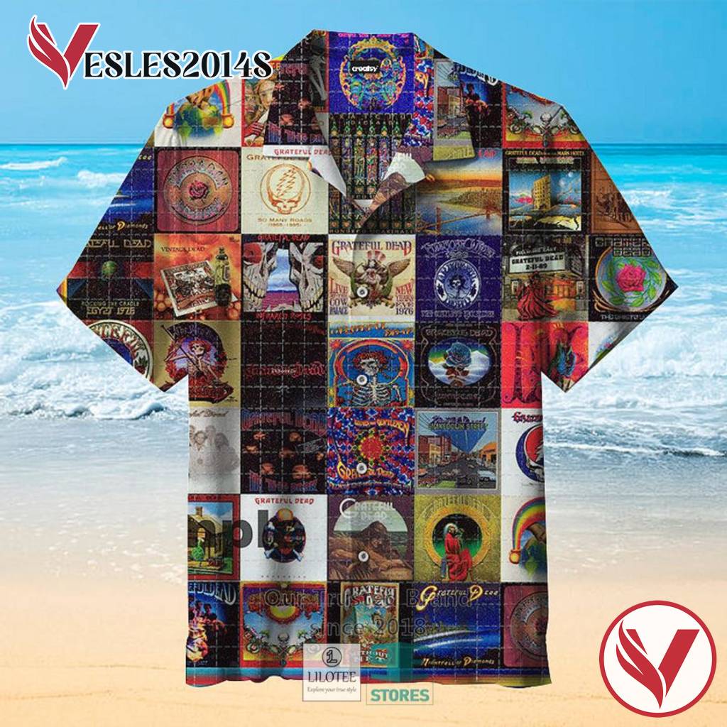 Grateful Dead Album Covers Hawaiian Shirt, Best Gift For Music Lovers Vesles2014S a8L