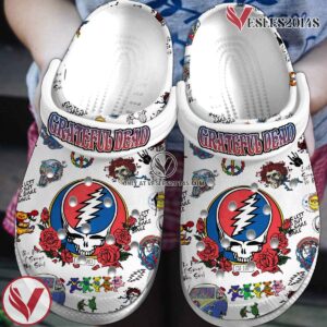 Grateful Dead Music Crocs Crocband Clogs Shoes, Unique Gifts For Fans Style 14 - Vesles2014S