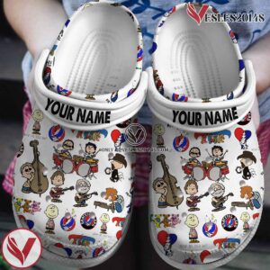 Grateful Dead Music Crocs Crocband Clogs Shoes, Unique Gifts For Fans Style 18 - Vesles2014S