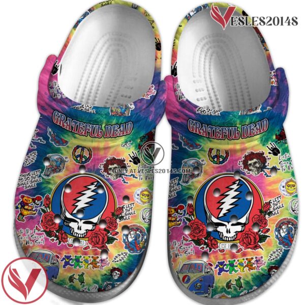 Grateful Dead Music Crocs Crocband Clogs Shoes, Unique Gifts For Fans Style 2 - Vesles2014S