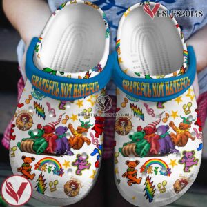 Grateful Dead Music Crocs Crocband Clogs Shoes, Unique Gifts For Fans Style 20 - Vesles2014S