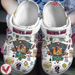 Grateful Dead Music Crocs Crocband Clogs Shoes, Unique Gifts For Fans Style 27 - Vesles2014S