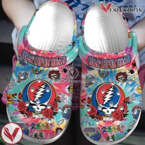 Grateful Dead Music Crocs Crocband Clogs Shoes, Unique Gifts For Fans Style 28 - Vesles2014S