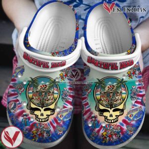 Grateful Dead Music Crocs Crocband Clogs Shoes, Unique Gifts For Fans Style 33 - Vesles2014S