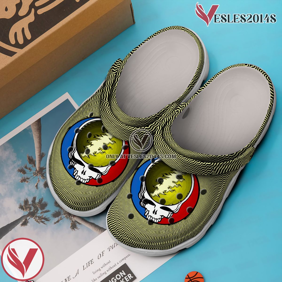 Grateful Dead Music Crocs Crocband Clogs Shoes, Unique Gifts For Fans Style 42 - Vesles2014S 2